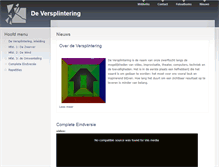 Tablet Screenshot of deversplintering.nl